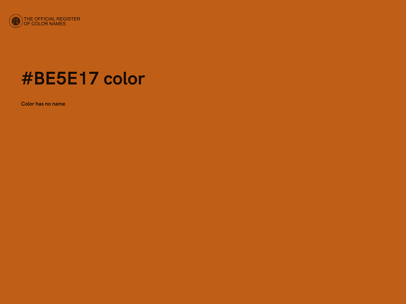 #BE5E17 color image