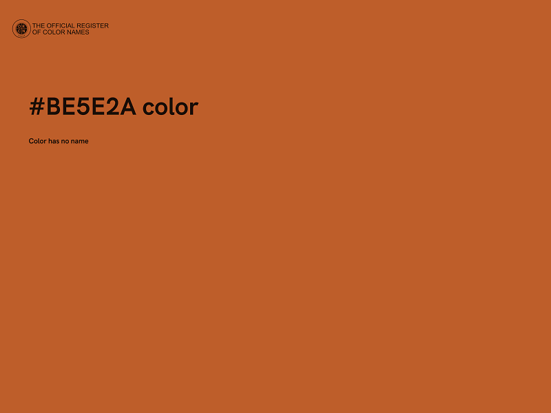 #BE5E2A color image