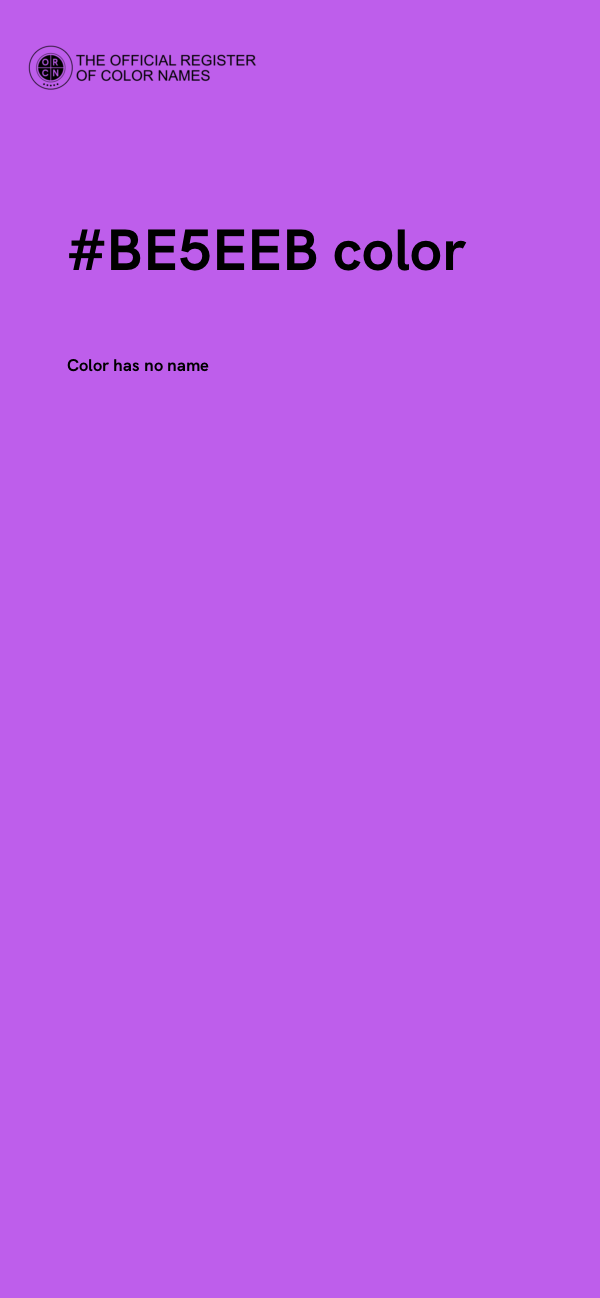 #BE5EEB color image