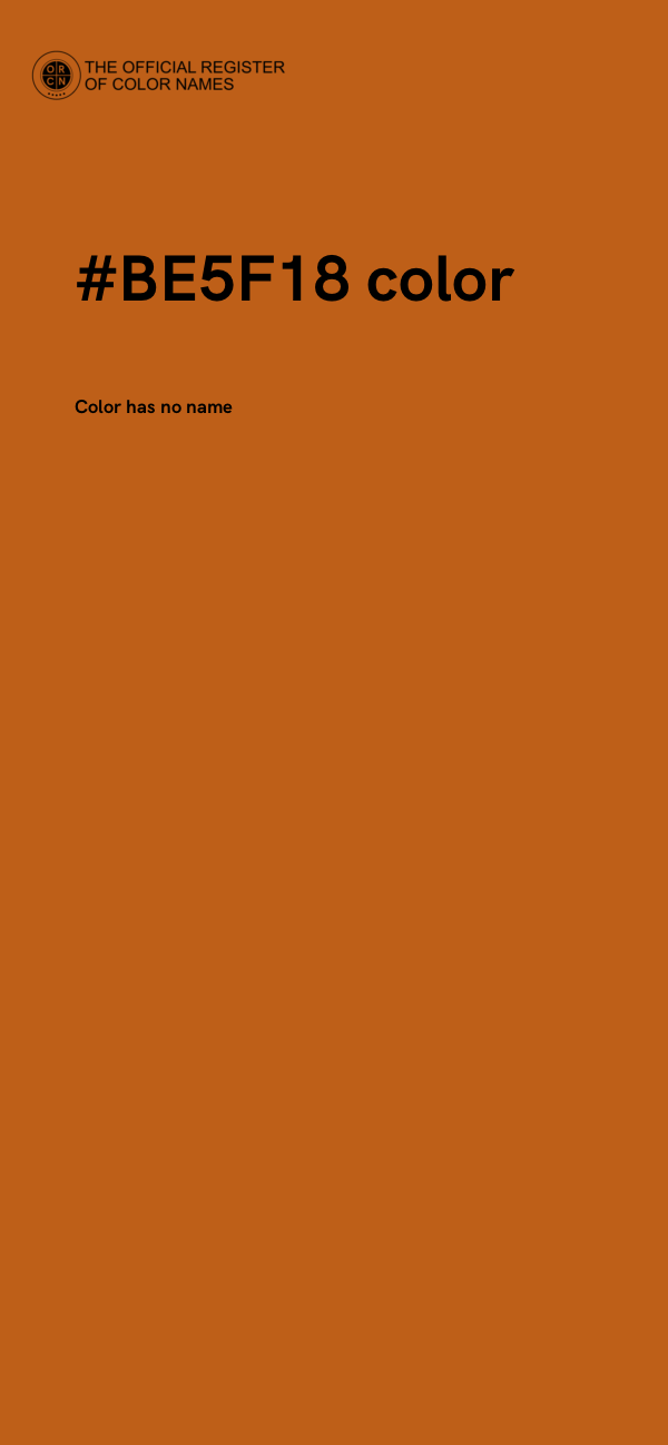 #BE5F18 color image