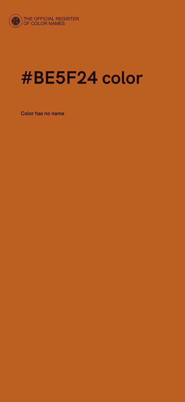 #BE5F24 color image