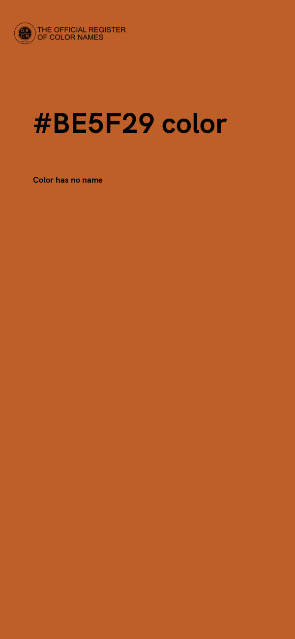 #BE5F29 color image