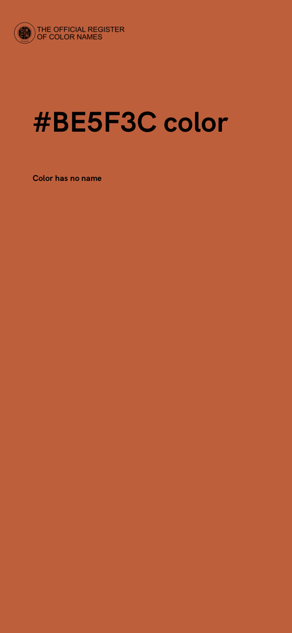 #BE5F3C color image