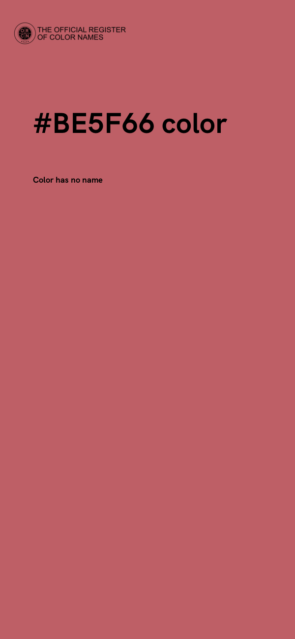 #BE5F66 color image