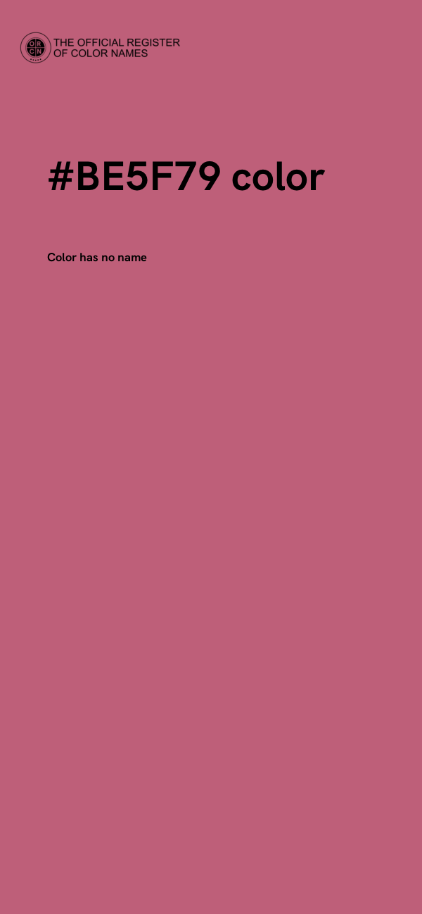 #BE5F79 color image