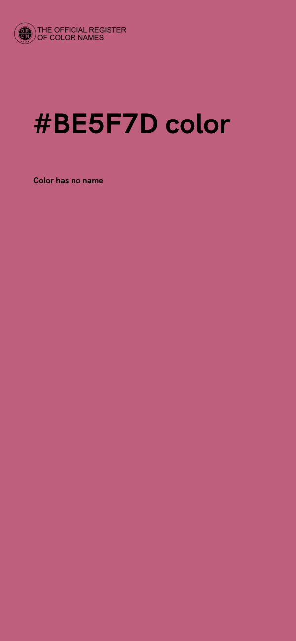 #BE5F7D color image