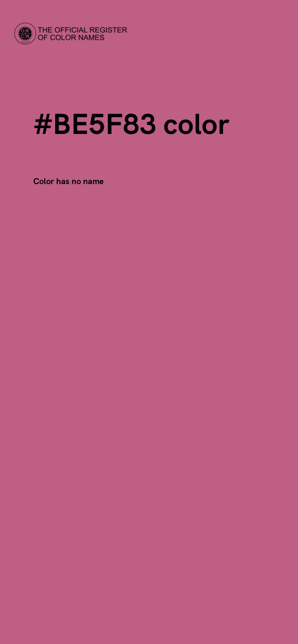 #BE5F83 color image