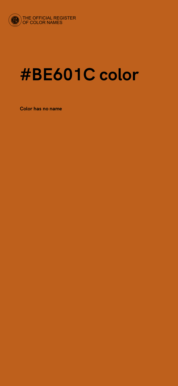 #BE601C color image