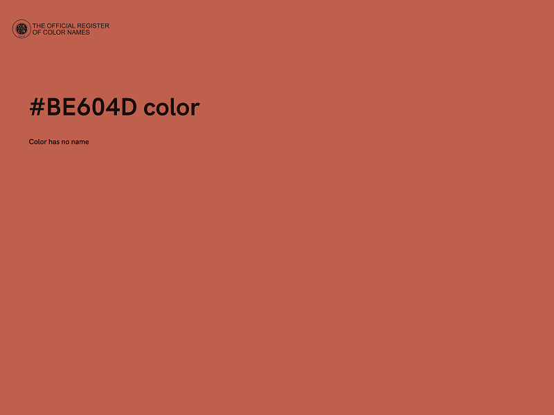 #BE604D color image