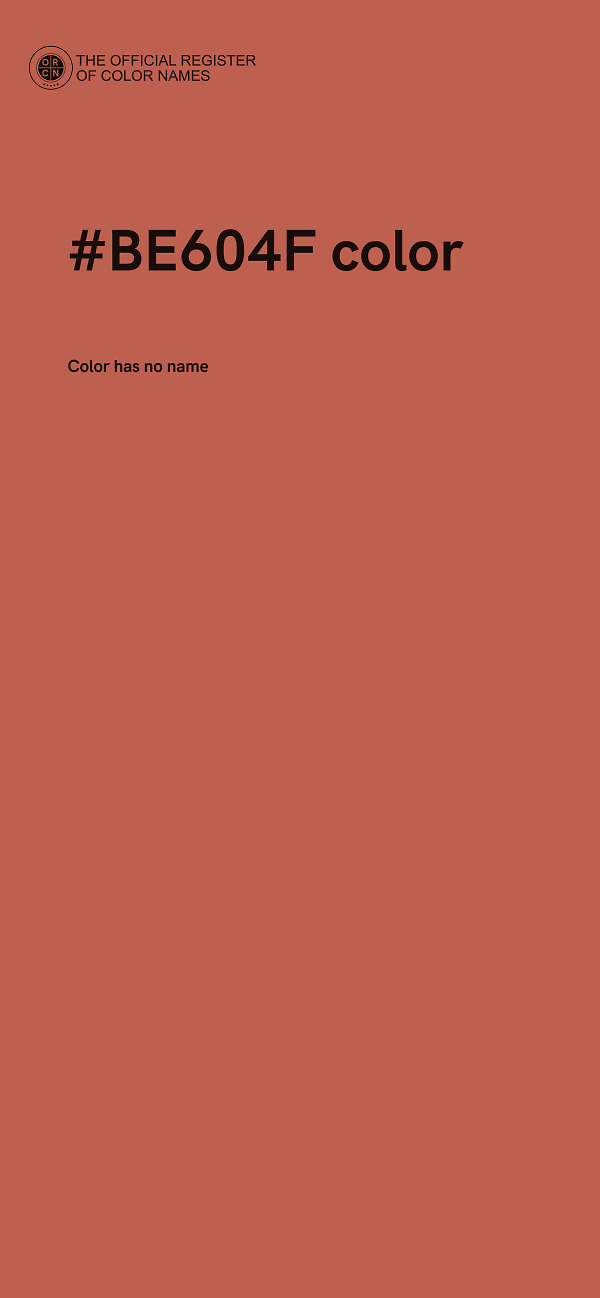 #BE604F color image