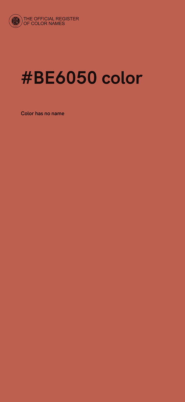 #BE6050 color image