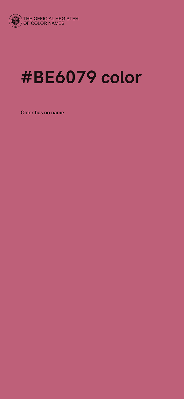 #BE6079 color image