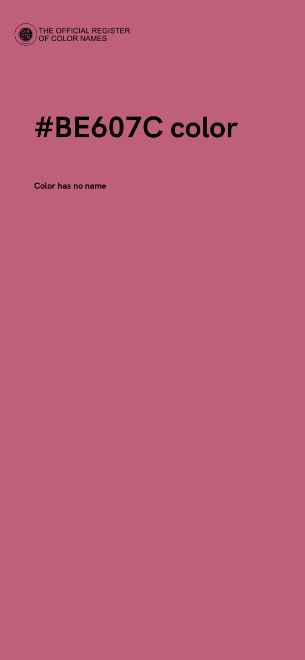 #BE607C color image