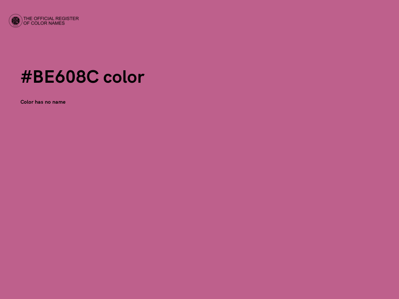 #BE608C color image
