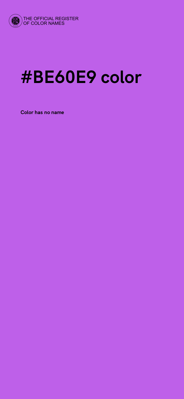 #BE60E9 color image