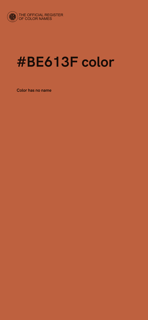 #BE613F color image