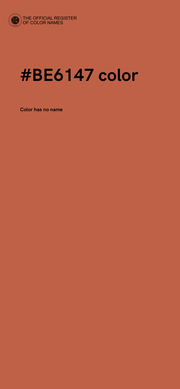 #BE6147 color image