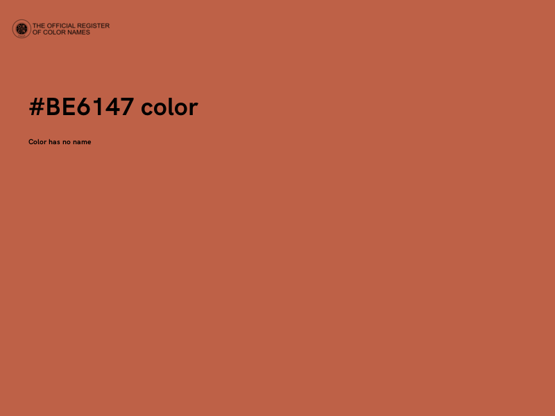 #BE6147 color image