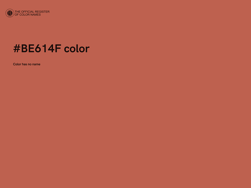 #BE614F color image