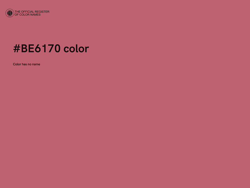 #BE6170 color image