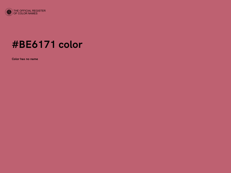 #BE6171 color image