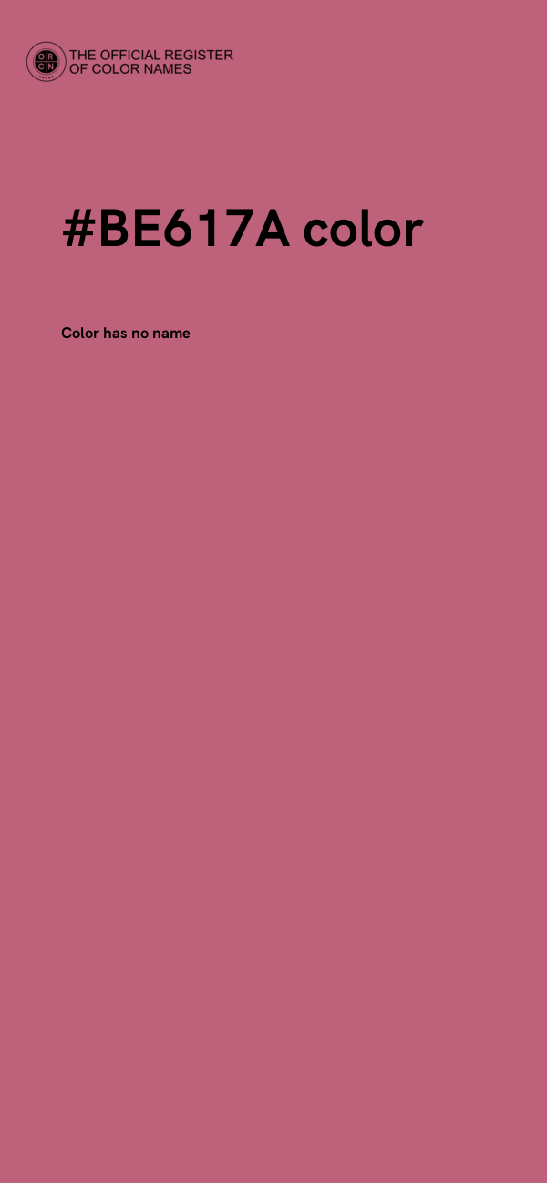 #BE617A color image