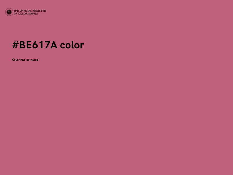 #BE617A color image