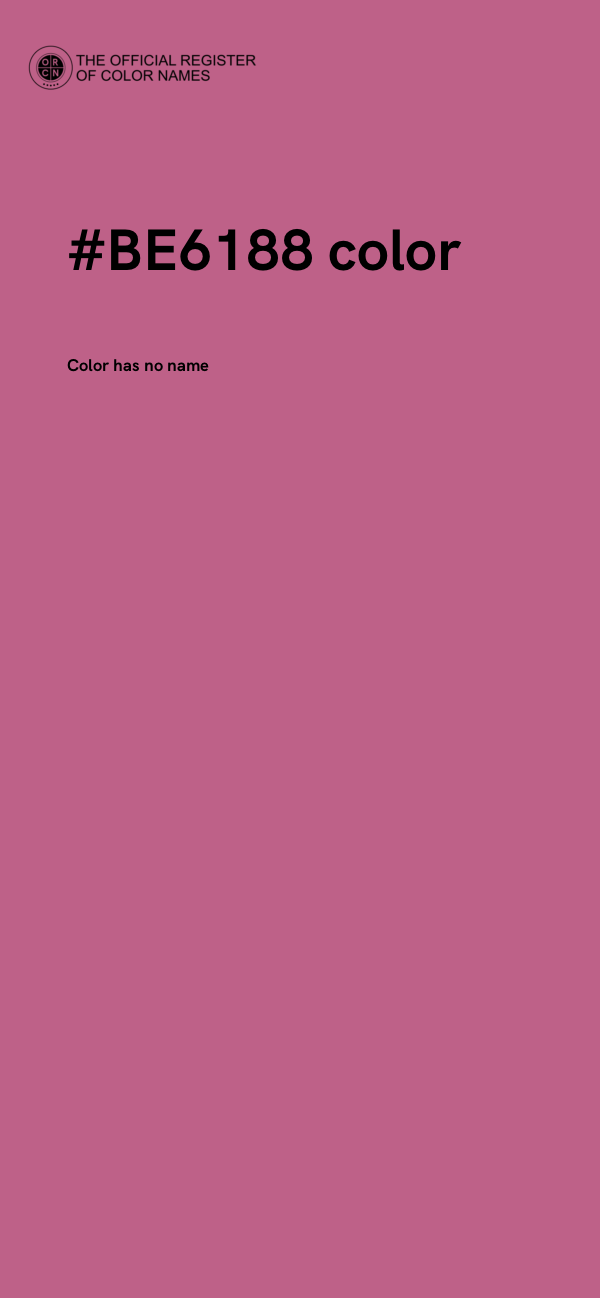 #BE6188 color image