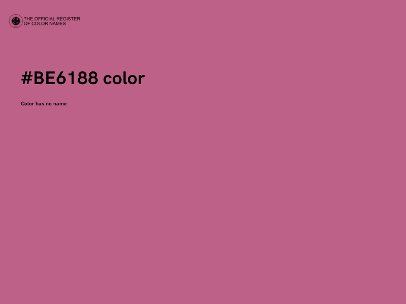 #BE6188 color image
