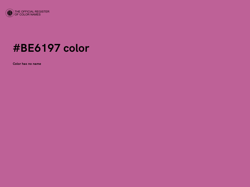 #BE6197 color image