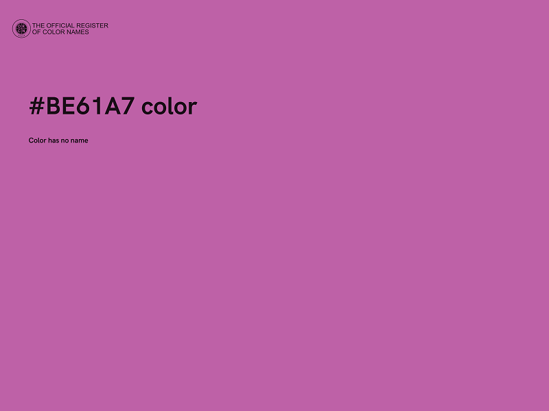 #BE61A7 color image