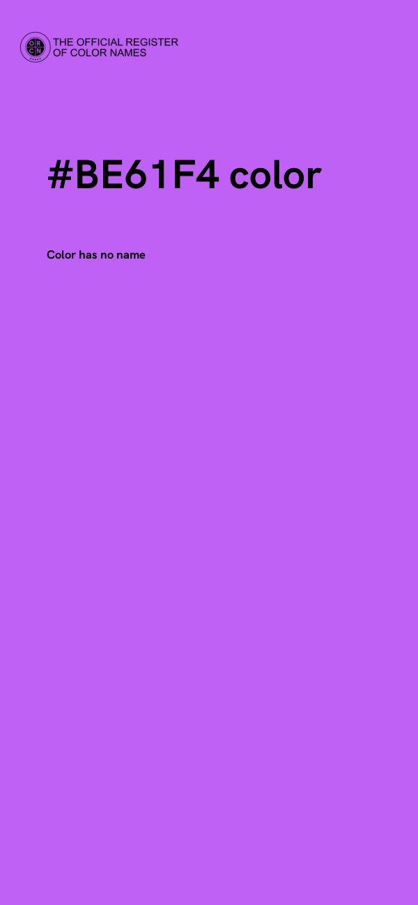 #BE61F4 color image