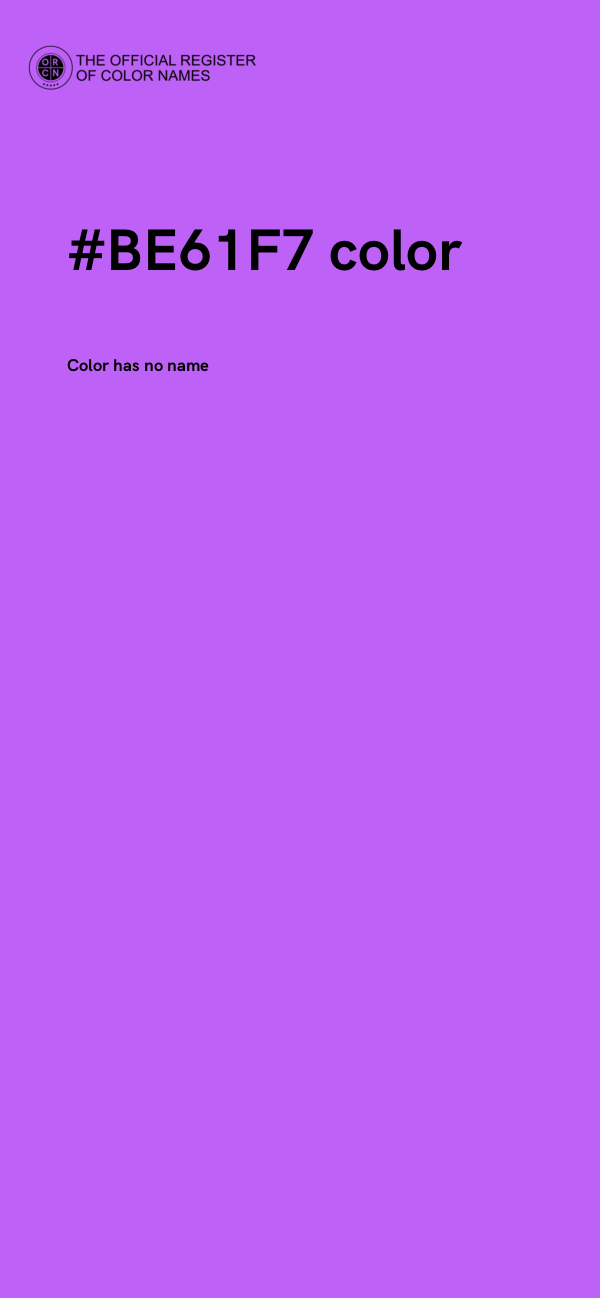 #BE61F7 color image