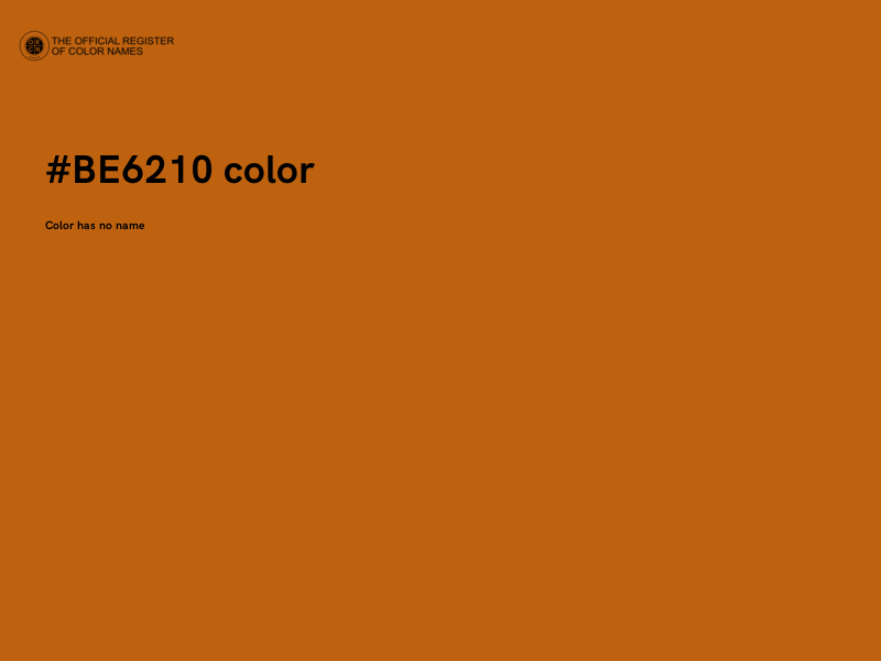 #BE6210 color image