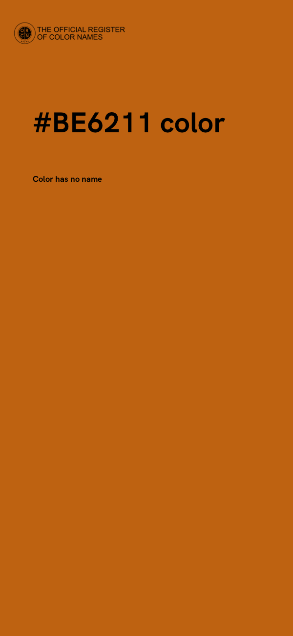 #BE6211 color image