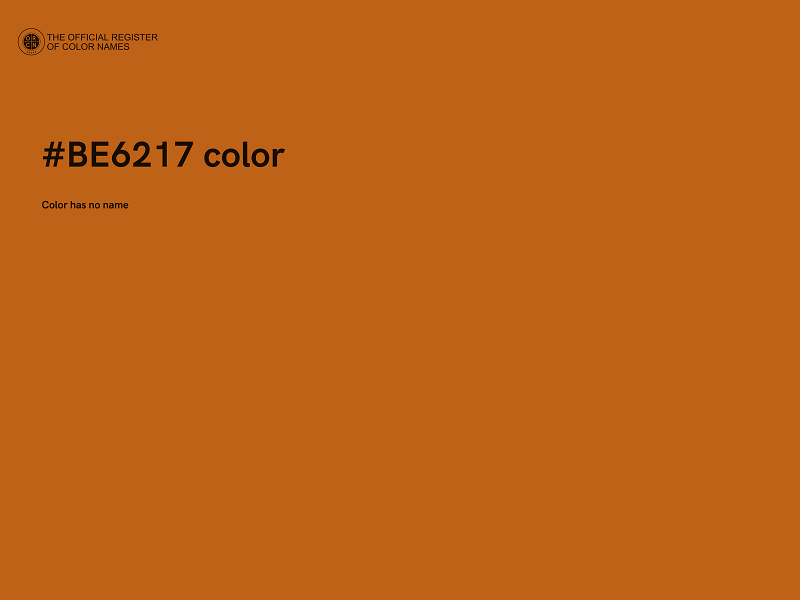 #BE6217 color image