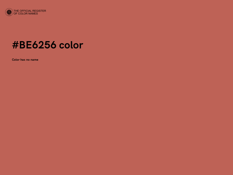 #BE6256 color image