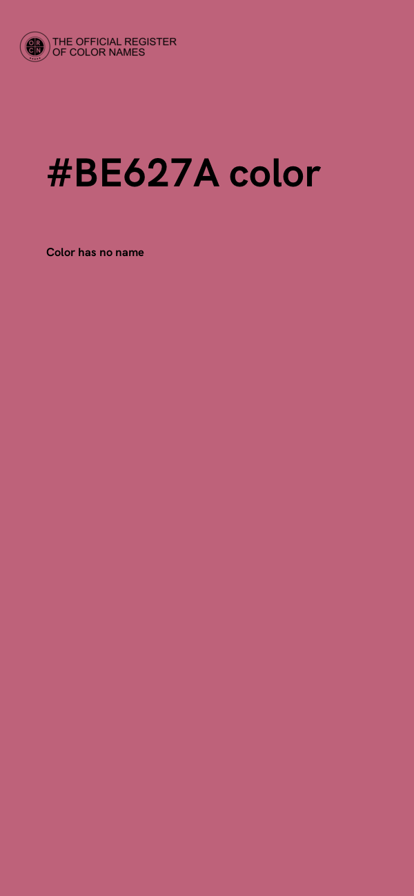 #BE627A color image