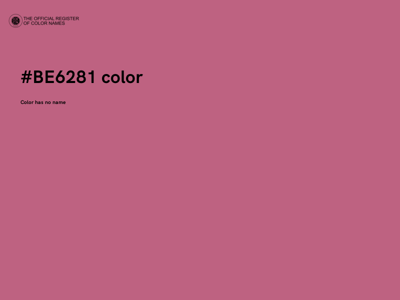 #BE6281 color image