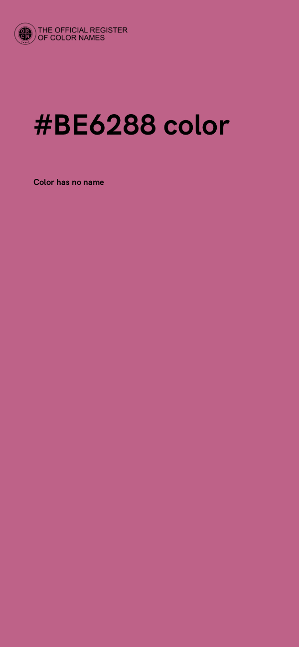#BE6288 color image