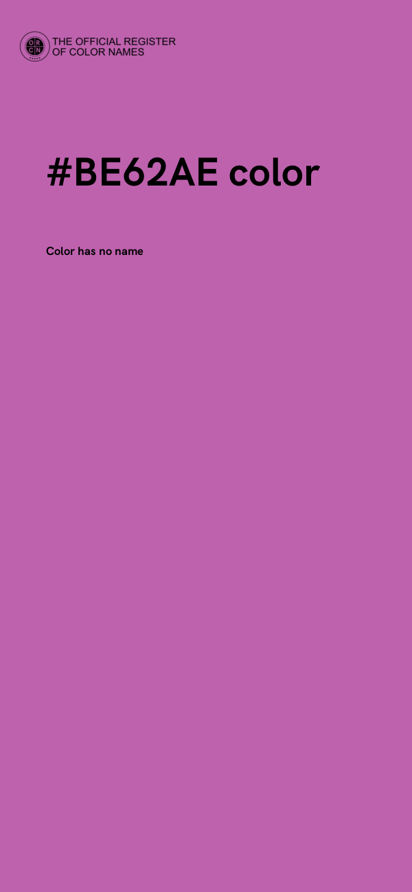 #BE62AE color image