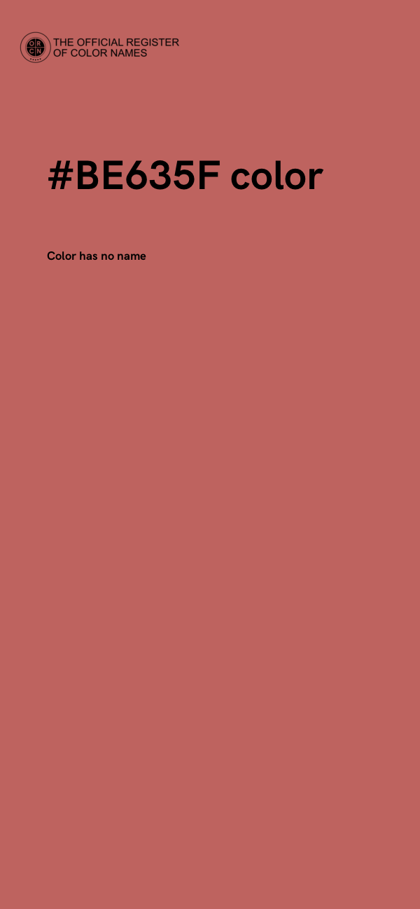 #BE635F color image