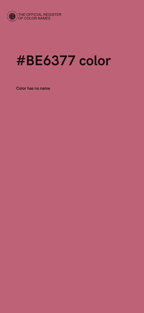 #BE6377 color image