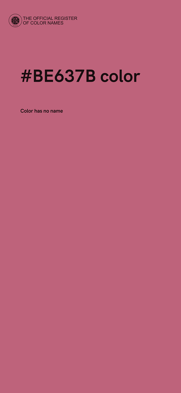 #BE637B color image