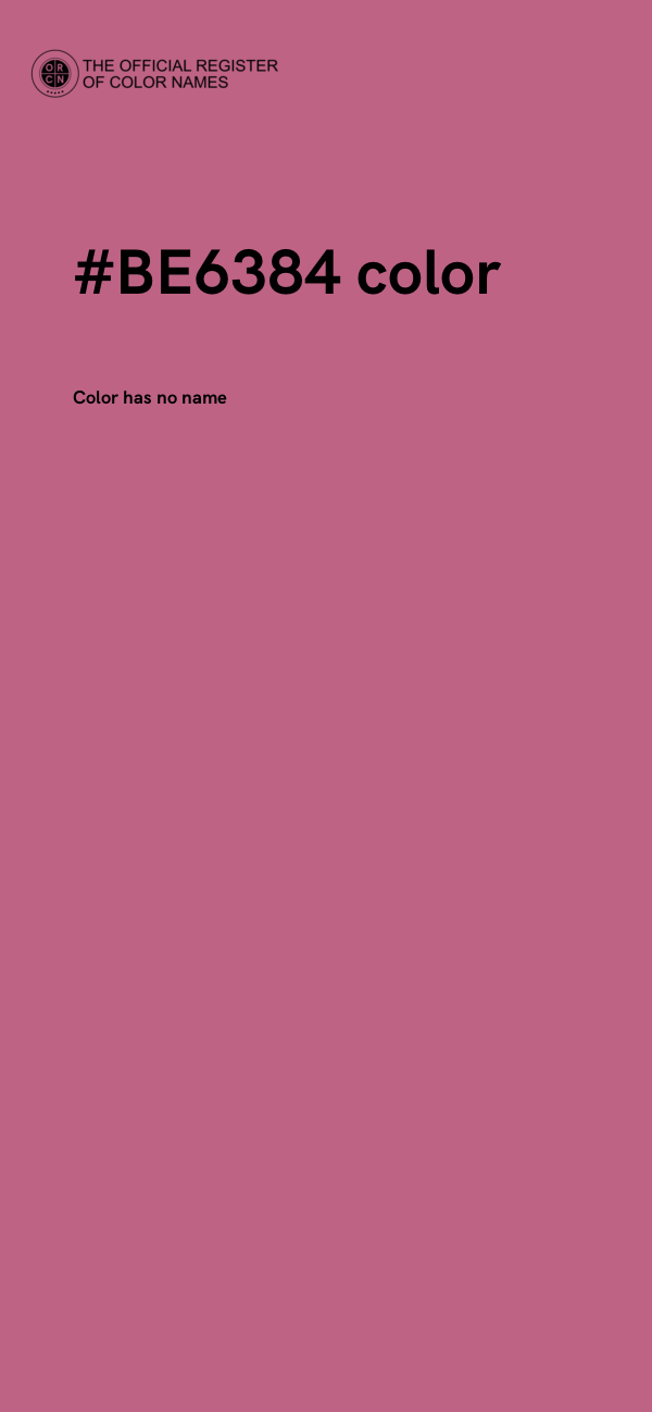 #BE6384 color image