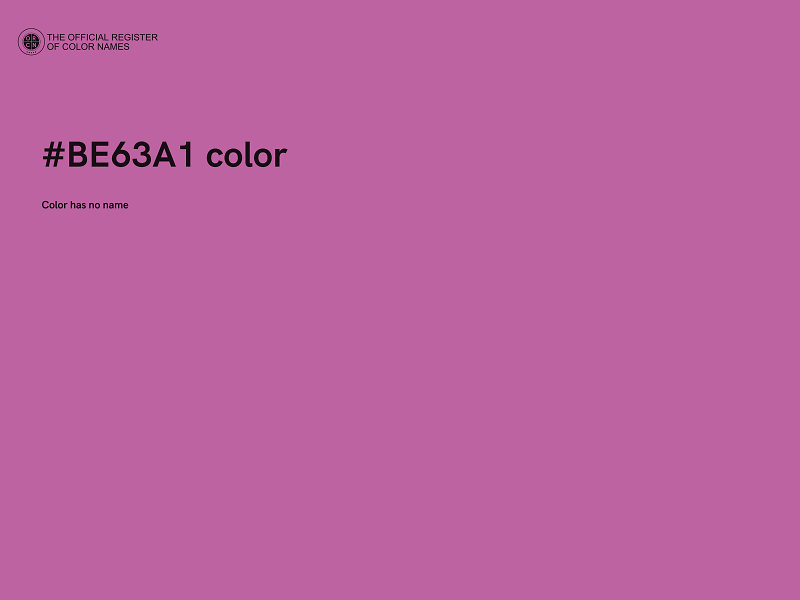 #BE63A1 color image