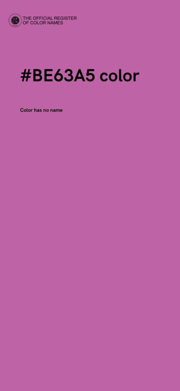 #BE63A5 color image