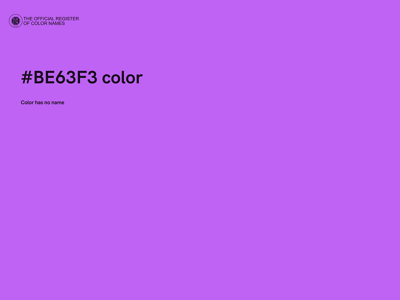 #BE63F3 color image