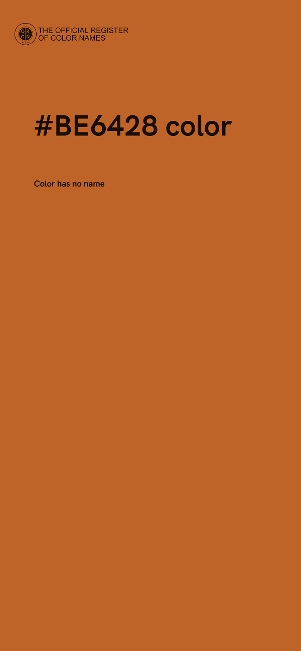 #BE6428 color image