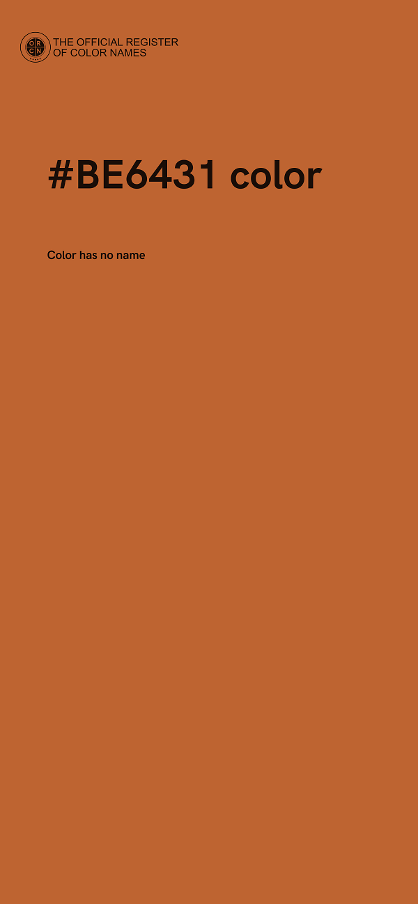 #BE6431 color image